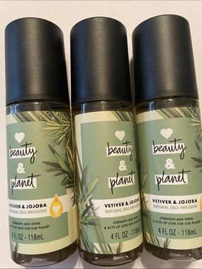 Love Beauty & Planet Vetiver & Jojoba Natural Oils Infusion X3 Bundle New